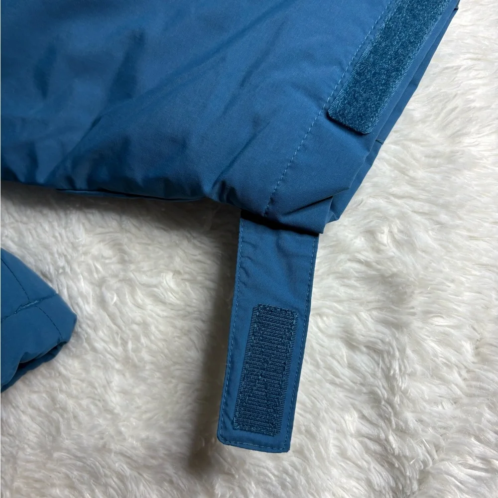 LL Bean Jacket Women XL Blue Teal Winter Fleece Lined Full Zip Mock Neck